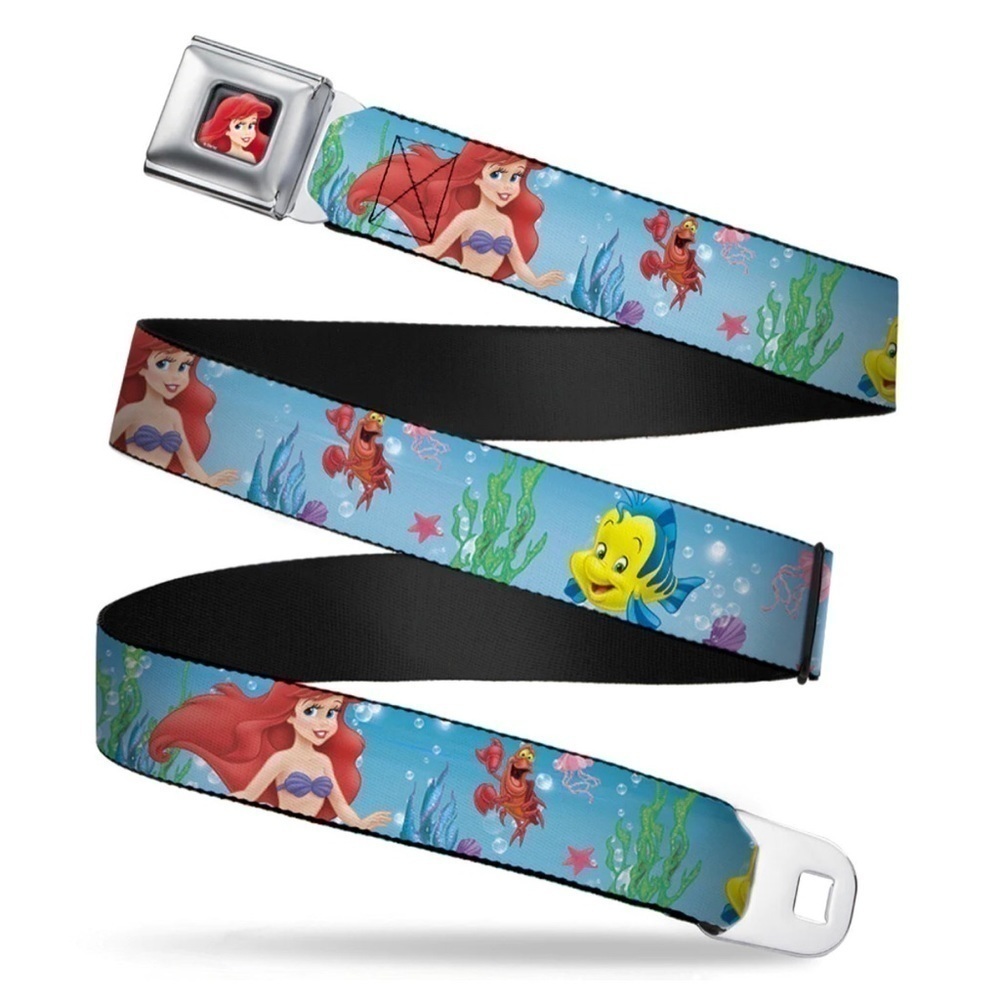 Buckle down Ariel Flounder Sebastian adjustable seatbelt belt